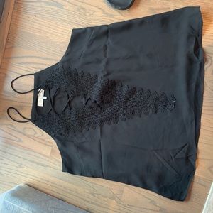 NWOT WAYF black strappy lace tank top